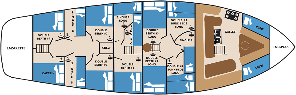 Maine Windjammer Cabin Layout