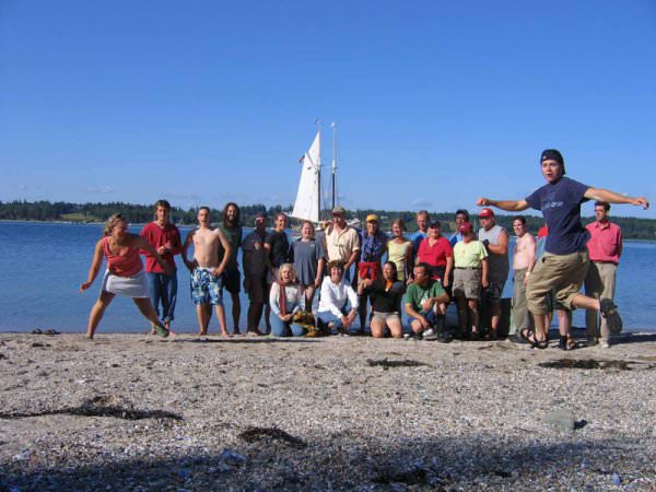 Group photo on the beach