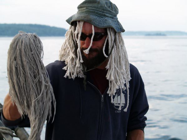 the first mate contemplates the swab